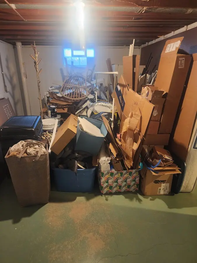 Roll-off dumpster container at job site for Roll Off Dumpster Rental in Pocomoke City